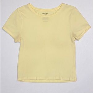yellow women’s crop top